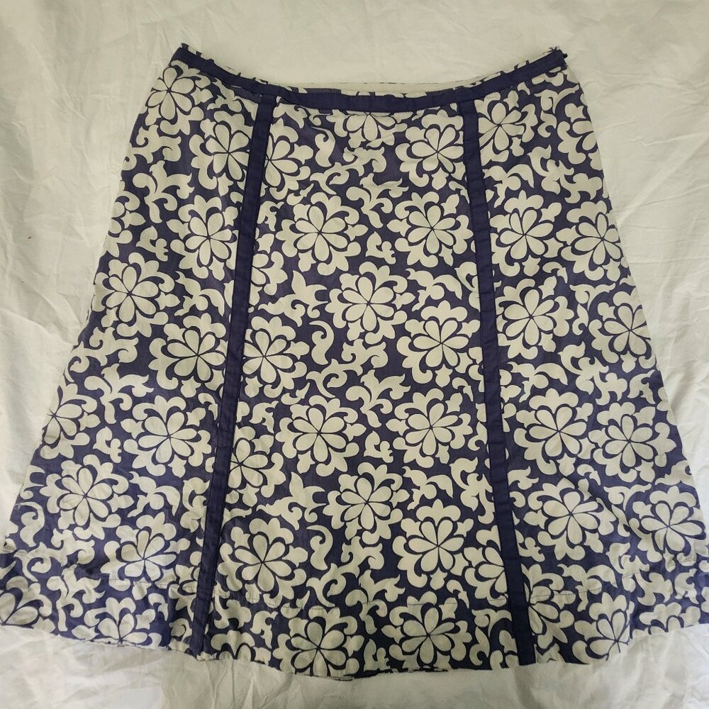 Periwinkle Boden A-line floral skirt US 10R